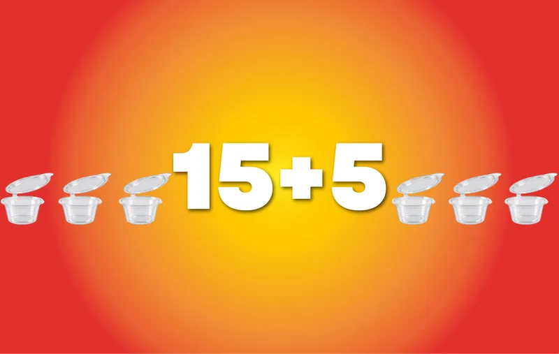 Акція «15 + 5» — отримуйте більше - плати меньше